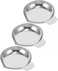 DOITOOL 3pcs Jewelry Scale Pans Stainless Steel Weighing Trays for Gold Precise Electronic Scale Tray for Diamond Gemstone Weighing