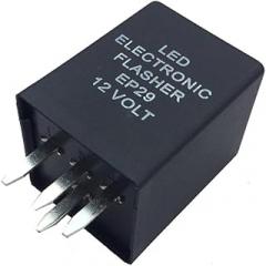 4-Pin LED Flasher Relay for Cars Electronic Flasher Fix for LED Turn Signal Bulbs Compatible Auto and Motorcycle Black