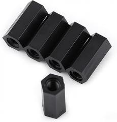 100Pcs Black PA66 M3 Female Hex Threaded Spacer Standoffs, Nylon Standoffs for PCB Circuit Boards, Hexagonal Pillar Spacers with for Electronics, (M3*10)