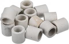 MECCANIXITY 15pcs Ceramic Tube Insulated Electronic Wire Bundle Protection Heat Insulation Tube 0.55x0.8x0.8