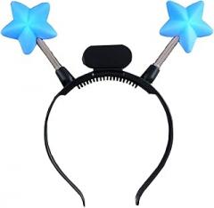 FlashingBlinkyLights Light Up Blue Stars LED Boppers Head Headband