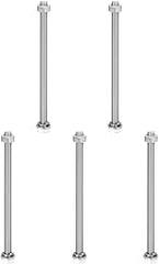 MECCANIXITY M6 x 95mm 304 Stainless Steel Hex Head Screws Bolts, Nuts, Flat & Lock Washers Assortment Kit, Fully Threaded, Bright Finish for Home, Electronic, Machine, 5 Sets