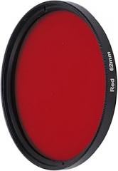 Camera Lens Filter Full Red Color Lens Filter Optical Glass for Nikon Camera Lens Suit Maple Leaves Sunset Desert Dunes (62mm)