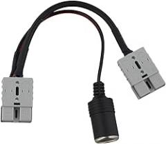 Connector 50A To 16A Female Adapter 12V 24V High Current Power Conversion Flame Retardant PC For Car Refrigerators Campers Trailers Outdoor Electronics Gray Black 48x37x16mm