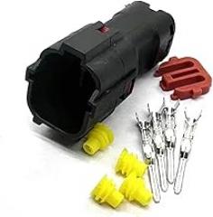 1/4 Pin Sealed Male Female Plug MG640333 MG610331 Waterproof Auto Electronic Fuel Pump Connectors / / Socket(Gray)