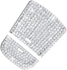 BMW Electronic handbrake Stickers for 5 6 7 Series Interior Decorations Bling Rhinestone Decal Handbrake Button Caps X3 X4 G30 G31 F13 G11 G12 G01 F26 F90 BMW Accessories Silver