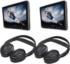 Audiovox AVX10USB Universal Seat-Back DVD Video Bundle with Headphones