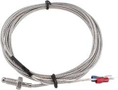 M6/M8 K Type Thermocouple Control Thread Screw Probe Temperature Sensor 0-400℃ 1Pcs(M6 1m)