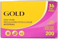 Color Negative Film 35mm ISO 200 36 Exposures,Gold 200 Professional Low Speed Color Print Film for Kodak Cameras for Daylight Electronic Flash Exposures