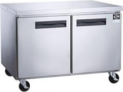 Commercial Undercounter Freezer, ETL 2-Door Upright, 48.125