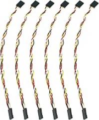RLECS 6PCS 4P Dupont Wire 2.54mm Pitch Female to Female Dupont Wire Connector Multicolour Patch Wire Suitable for Connecting Electronic Device
