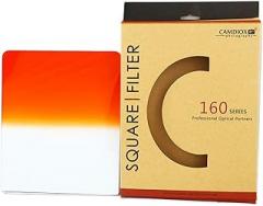 165mm Rectangular Graduated Orange Color Filter for Formatt Hitech 165mm Filter Holder Samyang SFH-14