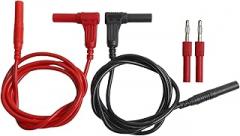 Pack Of 4 Test Leads With Flexible 4MM Banana Connector Cables For Electrical And Electronic Use