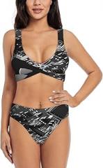 Electronic Chip Circuit Womens Bikini Sets Bathing Suit Two Piece High Waisted Thong Swimsuit