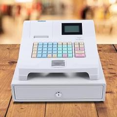 CNCEST Electronic Cash Register Pos Machine, 48 Key Electronic Digital Led Display Cash Register Pos System with Drawer Cash Register Used in Retail Supermarkets Catering Cash Register