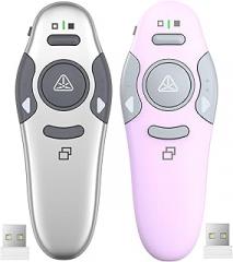 QUI Presenter Remote Bundle | One USB A Silver & One USB A Purple
