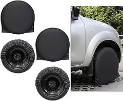 All-Season Waterproof Tire Covers Cars, Trucks, SUVs, Trailers & Campers - 27-32 Inch Diameter - 4(S)