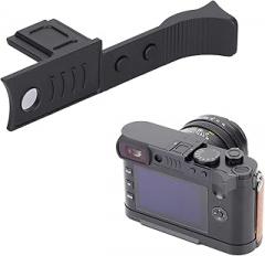 Metal Thumbs Up Grip for Leica Q3 Q2, Thumb Up Rest Hand Grip with Hot Shoe Cover Cap Protector for Leica Q3/Q2 Camera Accessories, Better Balance and Comfortable Secure Grip (Black)