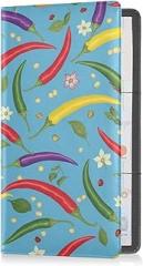 Car Registration and Insurance Holder Colorful Chili Peppers Pattern Registration Insurance Card Holder PU Leather Glove Box Organizer Makes Your Documents In