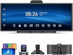 [Large 11.25'' in-Cell Display] Wireless Apple CarPlay & Android Auto for Car, Featuring in-Cell Technology Display 1920 * 720 with 4K Dash Cam 1080P Backup Camera/Voice Control