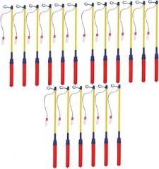Uonlytech 3sets Led Lantern Rod for Boys and Girls Portable Electronic Lantern Pole Handle Plastic Perfect for Birthday Decorations 6pcs*3