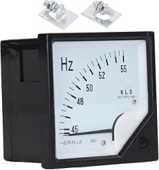 AC 380V Portable Pointer Type Frequency Meter for Industrial Electronic Control Black