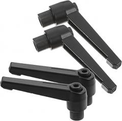 Beaupretty 4pcs Clamping Lever Handles Adjustable Ratchet Push Button Threaded Knobs for Machinery Furniture and Electronics Secure Locking Quick Release