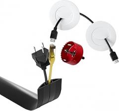 ZhiYo Floor Cord Cover 4ft, Cord Hider Floor Hide Extension Cords & ZhiYo in-Wall Cable Management Kit for TV, White TV Cord Hider Kit Bundle