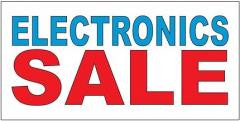 Electronic?s Sale Blue Red Decal Sticker Retail Store Sign Sticks to Any Surface