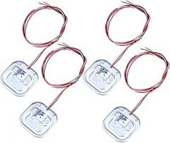 Cabilock 4PCS 50kg Electronic Body Scale Weighing Sensor Mini Half-Bridge Load Cell for Postal Fishing and Baby Scales Silver