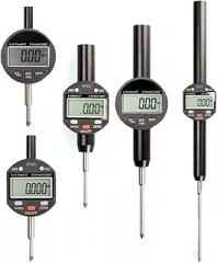 1PCS IP65 Waterproof Digital Indicator Electronic Micrometer Metric Inch Dial Indicator Gauge 0-12.7 25.4 50.8 100.8mm 1μm Lucky(3Button 0-12.7mm0.01)