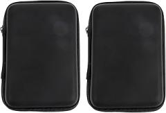 SECFOU 2Pcs Waterproof Electronics Organizer Cable Storage Bag Compact Shockproof Travel Cord Organizer for Portable Accessories in Black