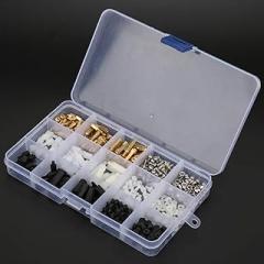 Standoff Screws, Fastener Standoff 360Pcs Single Head Hex Standoff M3 White Black Nylon 1-Way Screw Nut Brass Standoff for Electronic Component