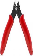 Micro Wire Cutters Precision Flush Cutter Pliers for Jewelry Making Electronics Craft 5 Inch Mini Side Cutting Nippers for Zip Ties Plastic Models and Hobby Projects Red