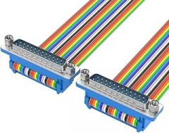 PVC 25Pin DB25 Male Female Connectors Cable with Fixed Nut for Secure Connection in Electronics