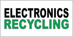 Electronic​s Recycling Black Green Decal Sticker Retail Store Sign Sticks to Any Surface