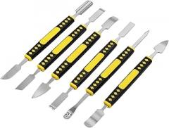 6 PCS Dual Ends Metal Spudger Set, Professional Prying Opening Repair Tool Kit Suitable for iPhone IPad Tablet Mobile Phone Electronic Computer Repair Open Shell Repair Kit