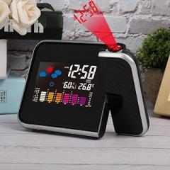 Fydun Multifunctional LCD Color Sc Electronic Alarm Clock Projection Weather Clock