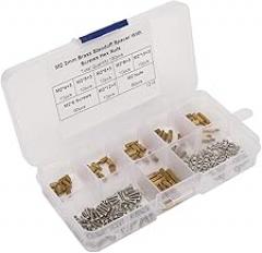 Screw, 180Pcs M2/2.5/3 Standoff Set 1-Way Carbon Steel Screw Nuts Fasteners Assortment Kits with Box Fasteners for Electronics, Hardware Spacers (M2)