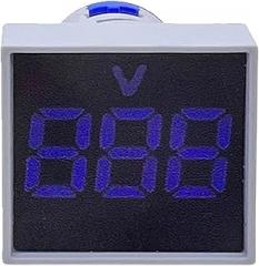 Mini New 22MM AC 60-500V VoltTrackier Metier Square Panel LED Voltage Trackier Metier Indicator Light Tester Red Blue Yellow Grrien White New 2026 High for Reliable Electronic Component