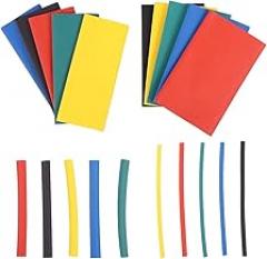 GLEAVI Heat Shrink Wrap Tubing 1 Set of 410 Pieces Cable Sleeve for Electronics