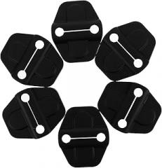 OUNONA 6pcs Car Door Lock Covers Trim Protectors for Modern Black Finish Complete Door Lock Decoration and Protection