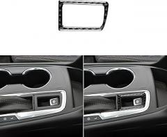 Auto Center Console Gear Shift Electronic Handbrake Frame Sticker Real Carbon Fiber Interior Trim Compatible with Chevrolet Equinox L/LS/LT/Premier 2018 2019 2020 2021 2022 2023 Accessories Black