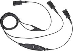 VoiceJoy Call Center Headset Quick Disconnect Cable Y Splitter Adapter Trainer Cable for Training Center Compatible with Plantronics QD headsets Splitter Connector