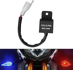 LED Flasher Relay 2-Pin, 12V Electronic LED Relay Fix Motorcycle Turn Signal Bulbs Hyper Flash, Wiring Connectors Kit