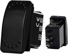 BANDC No Lights 2 Pin UTV Marine Rocker Switch SPST on Off 12V/24V Power Light Switch Boat Toggle Switch Waterproof Auto Electronic Switch for Golf Cart 4x4 ATV UTV RV Light