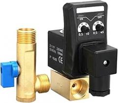 AC 220V 1/2 Inch Electronic Drain Valve Electric Timer Auto Water Valve Solenoid Valve(Only Controller)