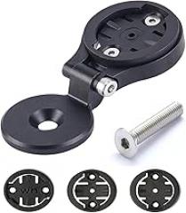 Bike Computer Mount for Garmin Edge Wahoo Elemnt Bryton Out Front Adjustable Bicycle Stem Mount (Black with stem Cap)