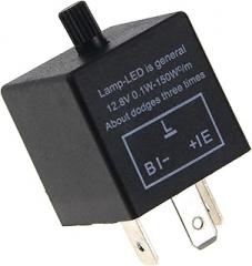 ZOOKOTO 12V 3 Pin Electronic LED Flasher Relay 0.1W-150W c/m Motorcycle Turn Signal Flasher CF14 Adjustable