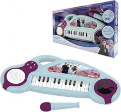 Lexibook, Frozen, Electronic Piano for Children with Light Effects, Microphone, Drums, Built-in Speaker, Demo Tunes, DJ Player, Purple/Blue, K704FZ